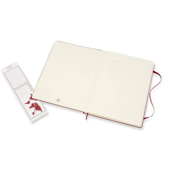 Notizbuch XL 19x25cm liniert Hardcover 96 Blatt scharlachrot