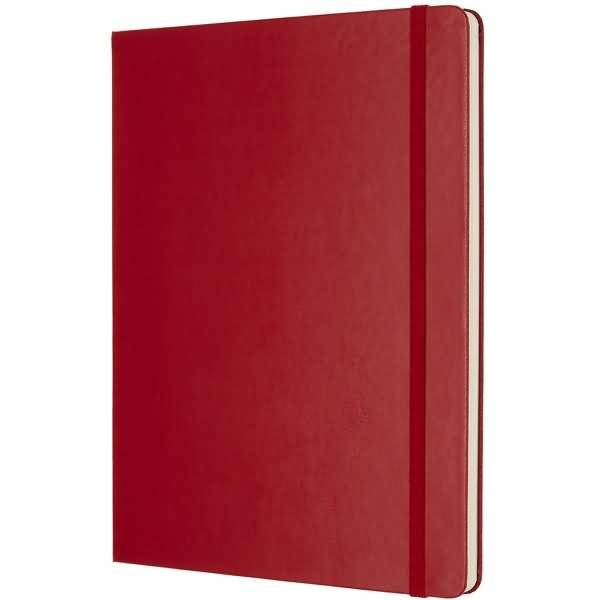 Notizbuch XL 19x25cm blanko Hardcover 96 Blatt scharlachrot