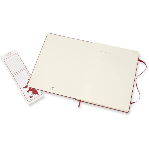 Notizbuch XL 19x25cm blanko Hardcover 96 Blatt scharlachrot