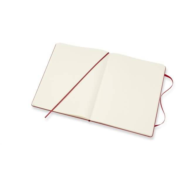 Notizbuch XL 19x25cm blanko Hardcover 96 Blatt scharlachrot