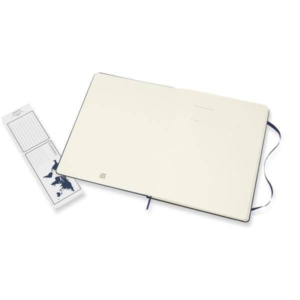 Notizbuch XL 19x25cm blanko Hardcover 96 Blatt saphir