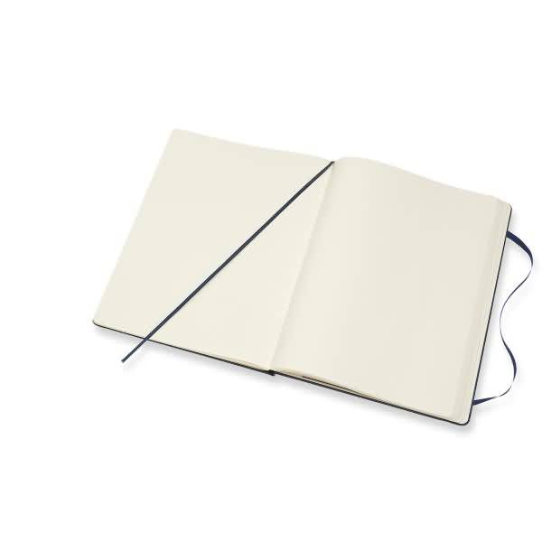 Notizbuch XL 19x25cm blanko Hardcover 96 Blatt saphir