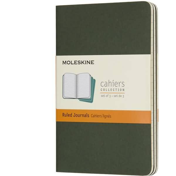 Notizheft Cahier Pocket A6 liniert Kartoneinband VE=3 Stück myrtengrün