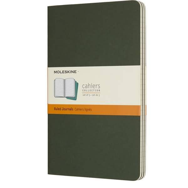 Notizheft Cahier Large A5 liniert Kartoneinband VE=3 Stück myrtengrün