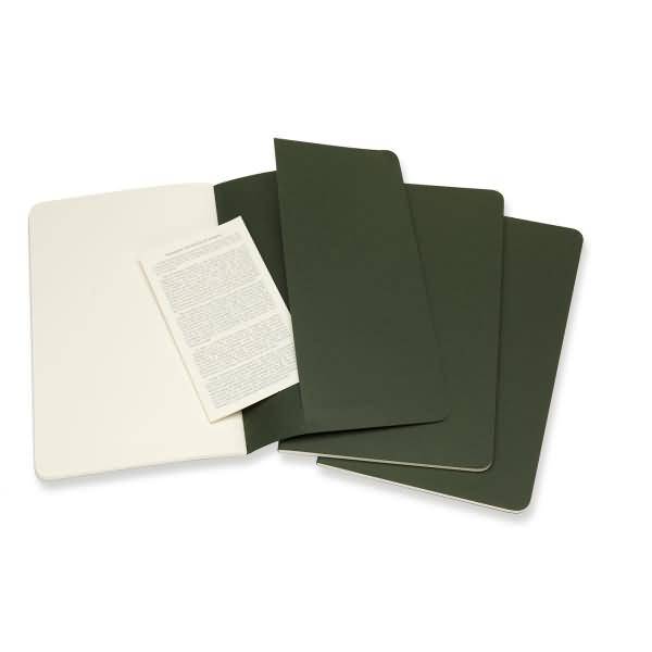 Notizheft Cahier Large A5 blanko Kartoneinband VE=3 Stück myrtengrün