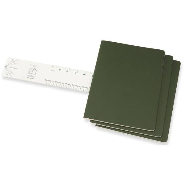 Notizheft Cahier XL 19x25cm liniert Kartoneinband VE=3 Stück myrtengrün