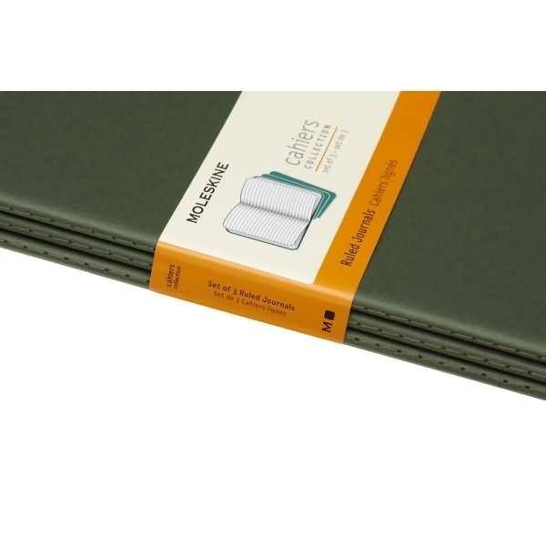 Notizheft Cahier XL 19x25cm liniert Kartoneinband VE=3 Stück myrtengrün