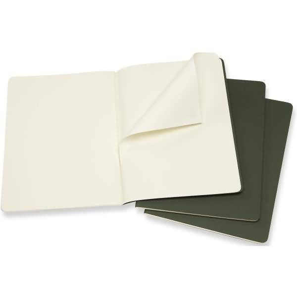 Notizheft Cahier XL 19x25cm blanko Kartoneinband VE=3 Stück myrtengrün