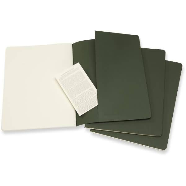 Notizheft Cahier XL 19x25cm blanko Kartoneinband VE=3 Stück myrtengrün
