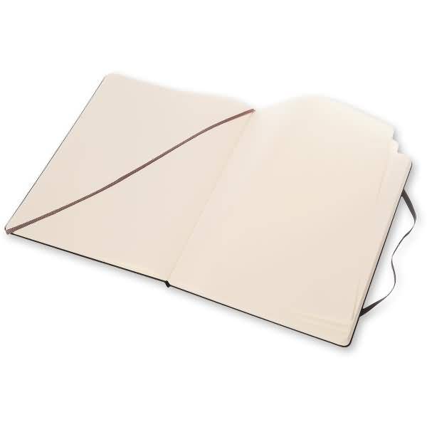 Notizbuch XL 19x25cm blanko Hardcover 96 Blatt schwarz