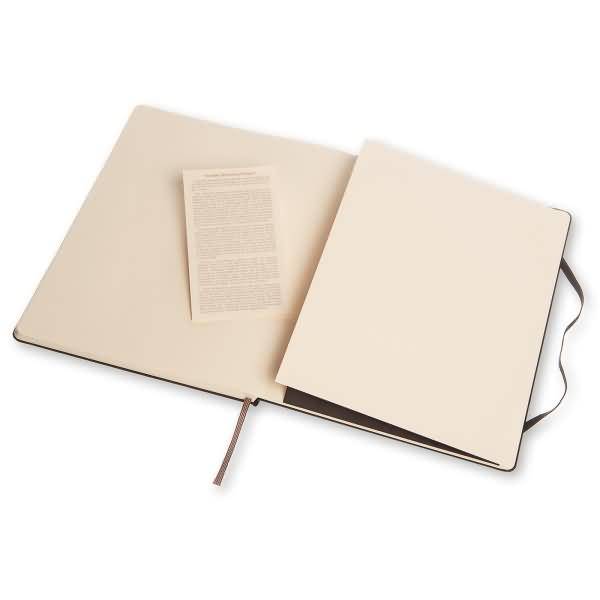 Notizbuch XL 19x25cm blanko Hardcover 96 Blatt schwarz