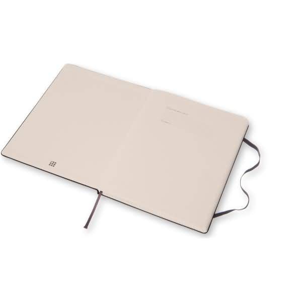 Notizbuch XL 19x25cm kariert Hardcover 96 Blatt schwarz