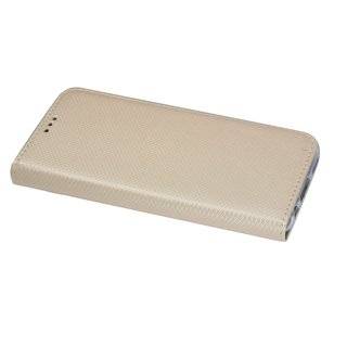 cofi1453® Buch Tasche "Smart" kompatibel mit HTC DESIRE 19+ PLUS Handy Hülle Etui Brieftasche Schutzhülle mit Standfunktion, Kartenfach Gold