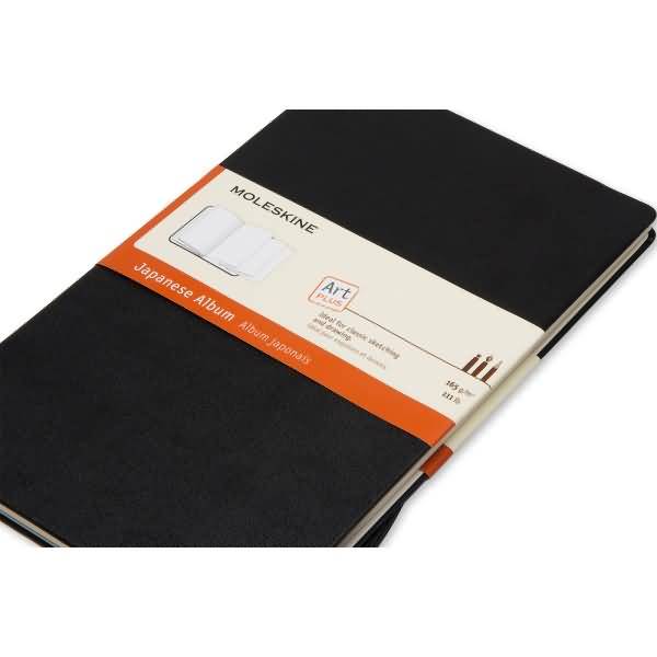 Notizbuch Japanisches Album Large A5 165g/qm Hardcover schwarz