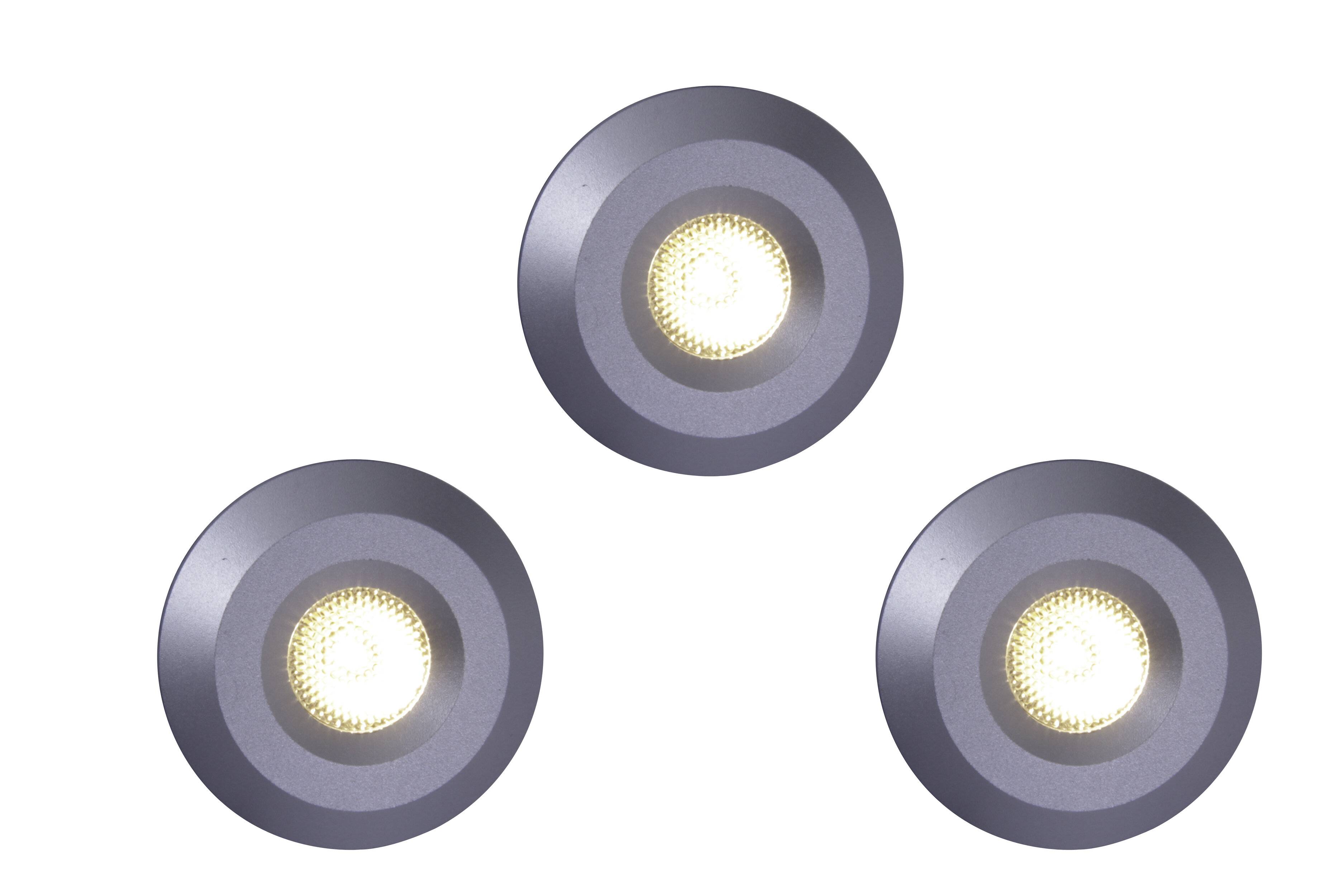 3er-Set LED-Einbauleuchte