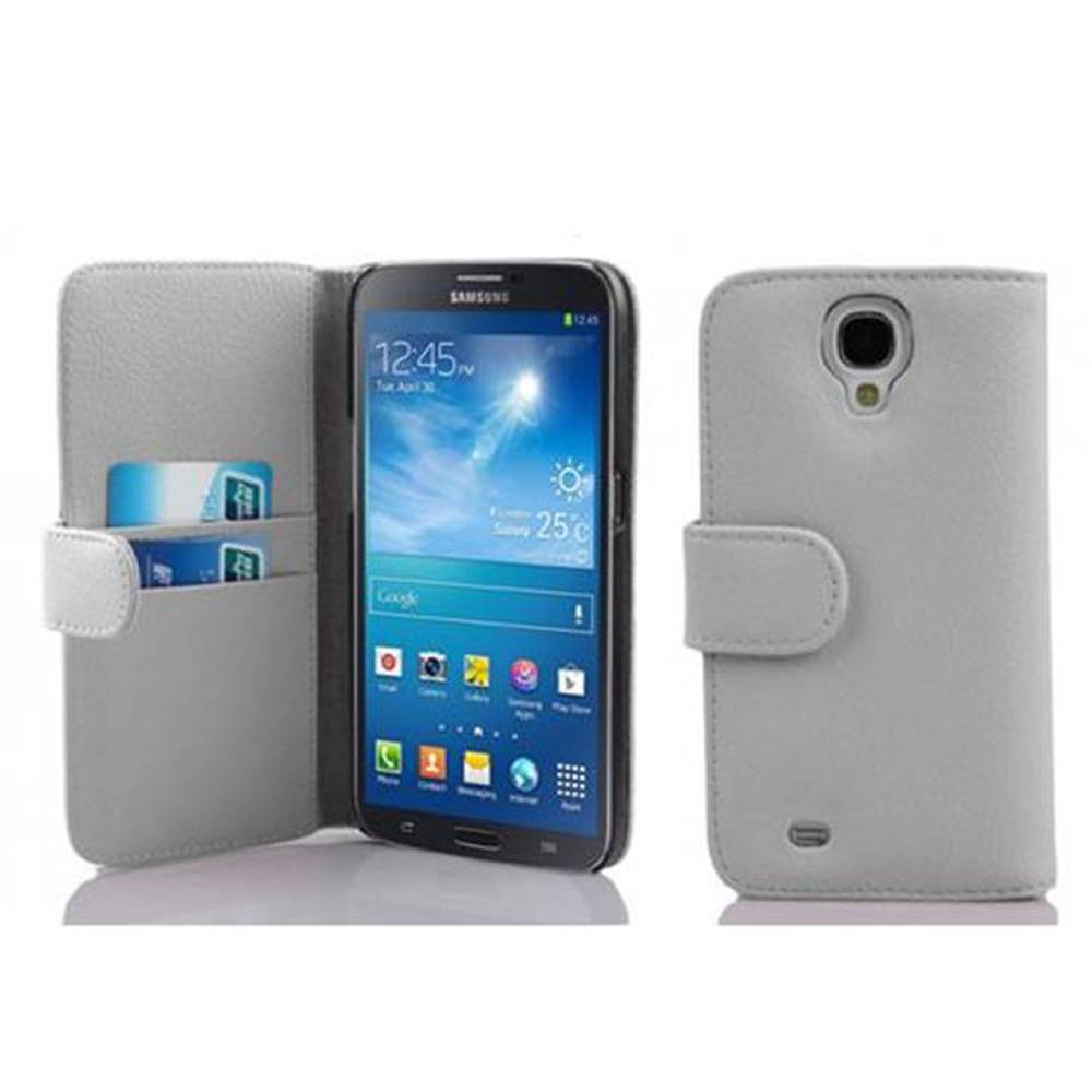 Cadorabo Schutzhülle für Samsung Galaxy MEGA 6.3 Hülle in Weiß Handyhülle Etui Case Backcover Kunstleder Tasche