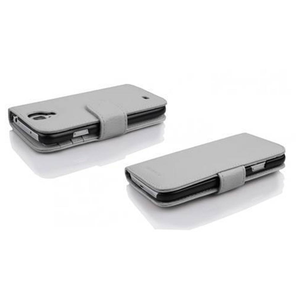 Cadorabo Schutzhülle für Samsung Galaxy MEGA 6.3 Hülle in Weiß Handyhülle Etui Case Backcover Kunstleder Tasche