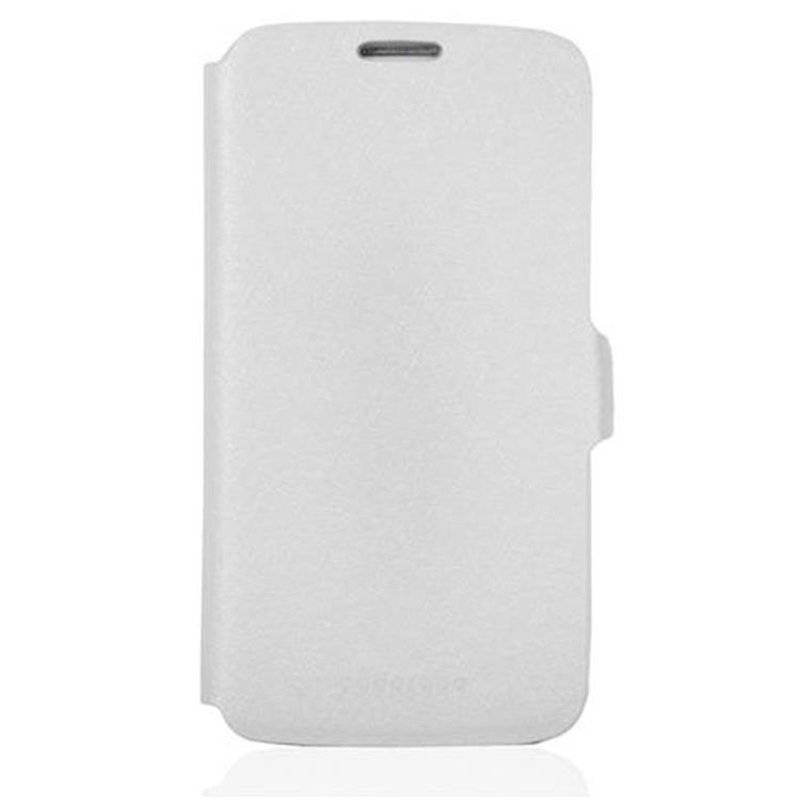 Cadorabo Hülle für Samsung Galaxy S5 / S5 NEO - Hülle in ICY WEIß – mit Standfunktion und Kartenfach im Ultra Slim Design
