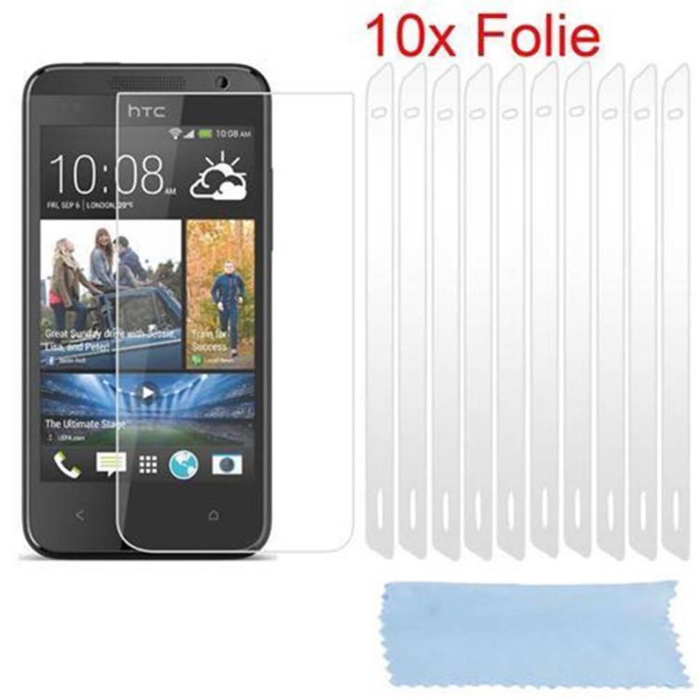 Cadorabo 10x Schutzfolie für HTC DESIRE 300 Display-Schutzfolien in Weiß hochtransparent