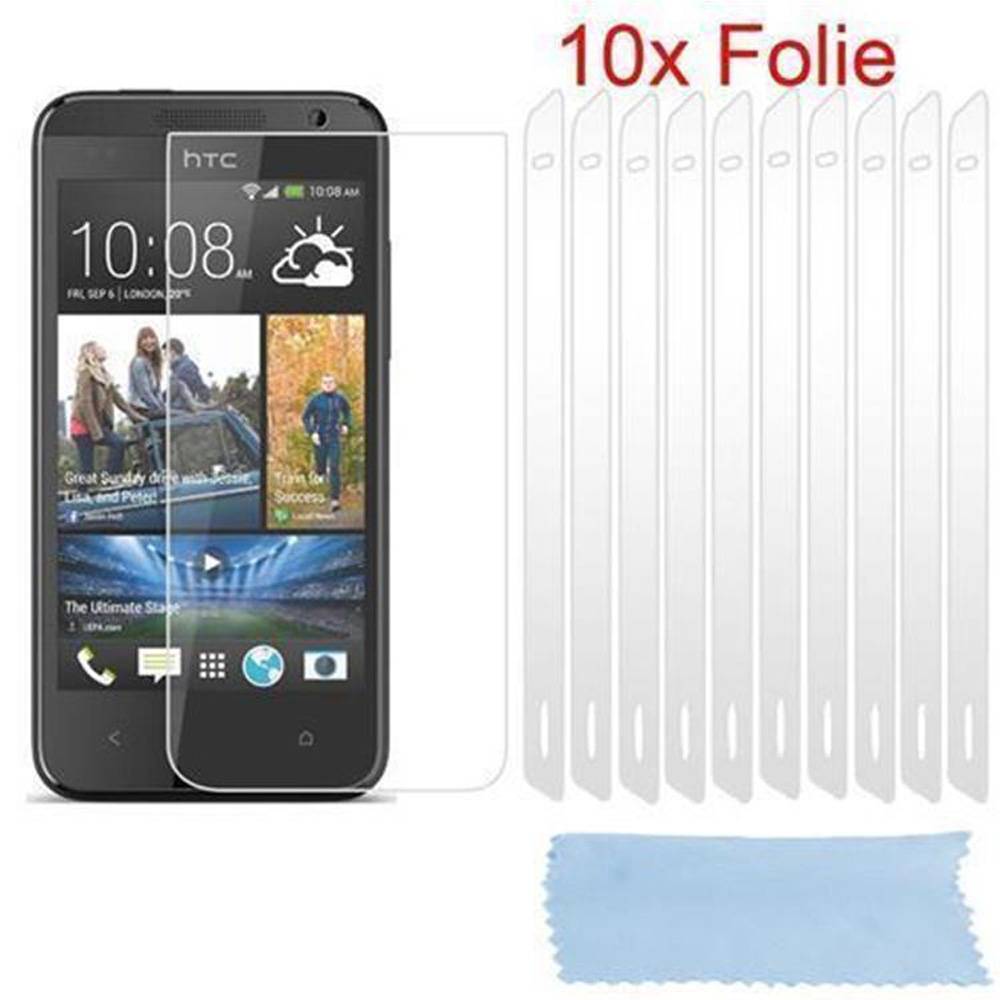 Cadorabo 10x Schutzfolie für HTC DESIRE 500 Display-Schutzfolien in Weiß hochtransparent