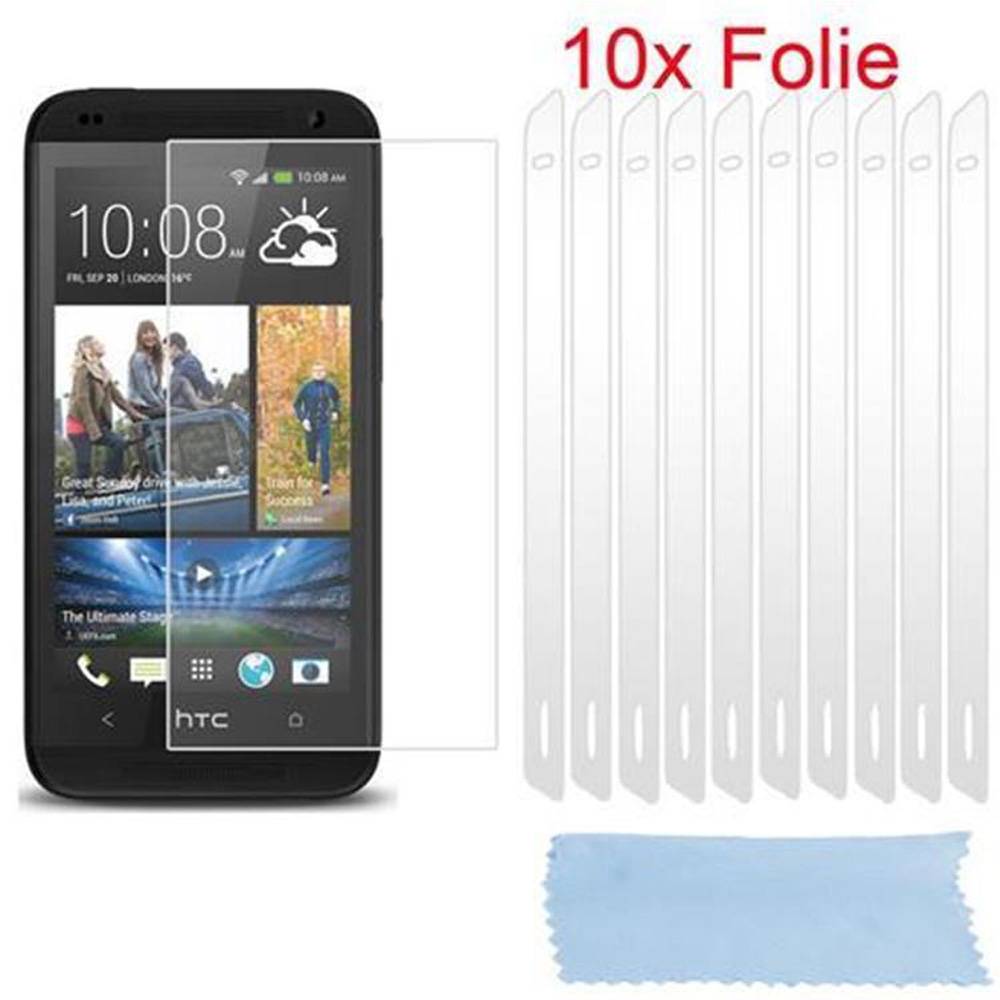 Cadorabo 10x Schutzfolie für HTC DESIRE 700 Display-Schutzfolien in Weiß hochtransparent