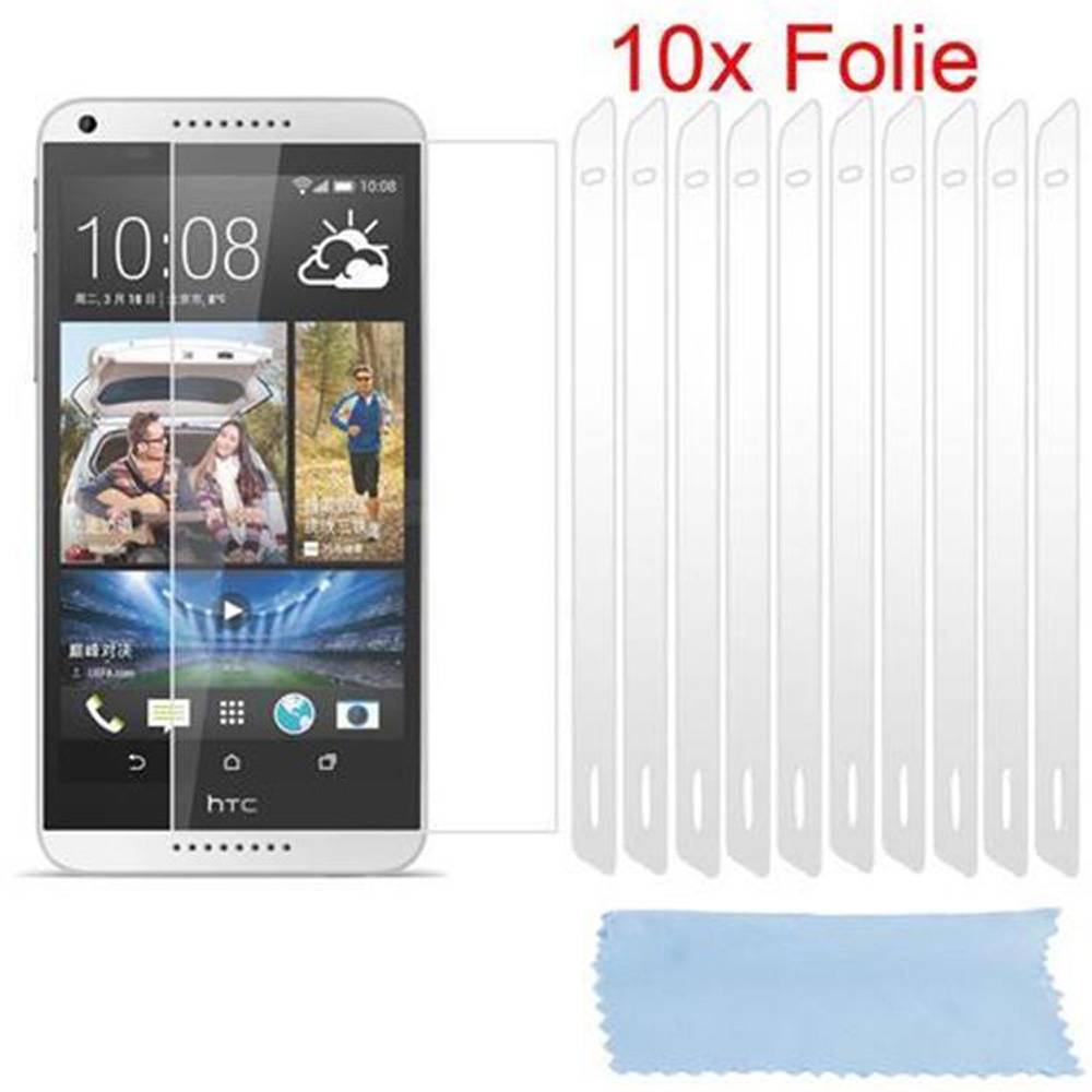 Cadorabo 10x Schutzfolie für HTC DESIRE 816 Display-Schutzfolien in Weiß hochtransparent