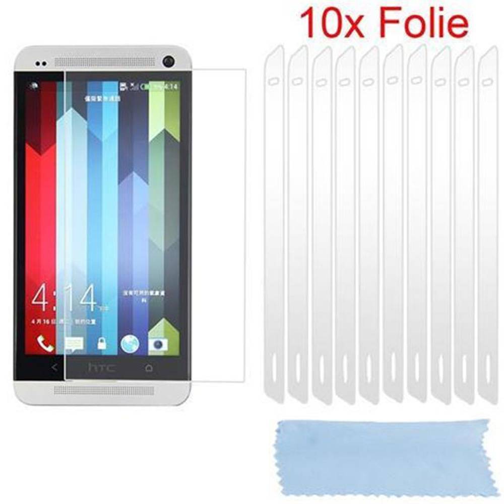 Cadorabo 10x Schutzfolie für HTC ONE M7 (1.Gen.) Display-Schutzfolien in Weiß hochtransparent