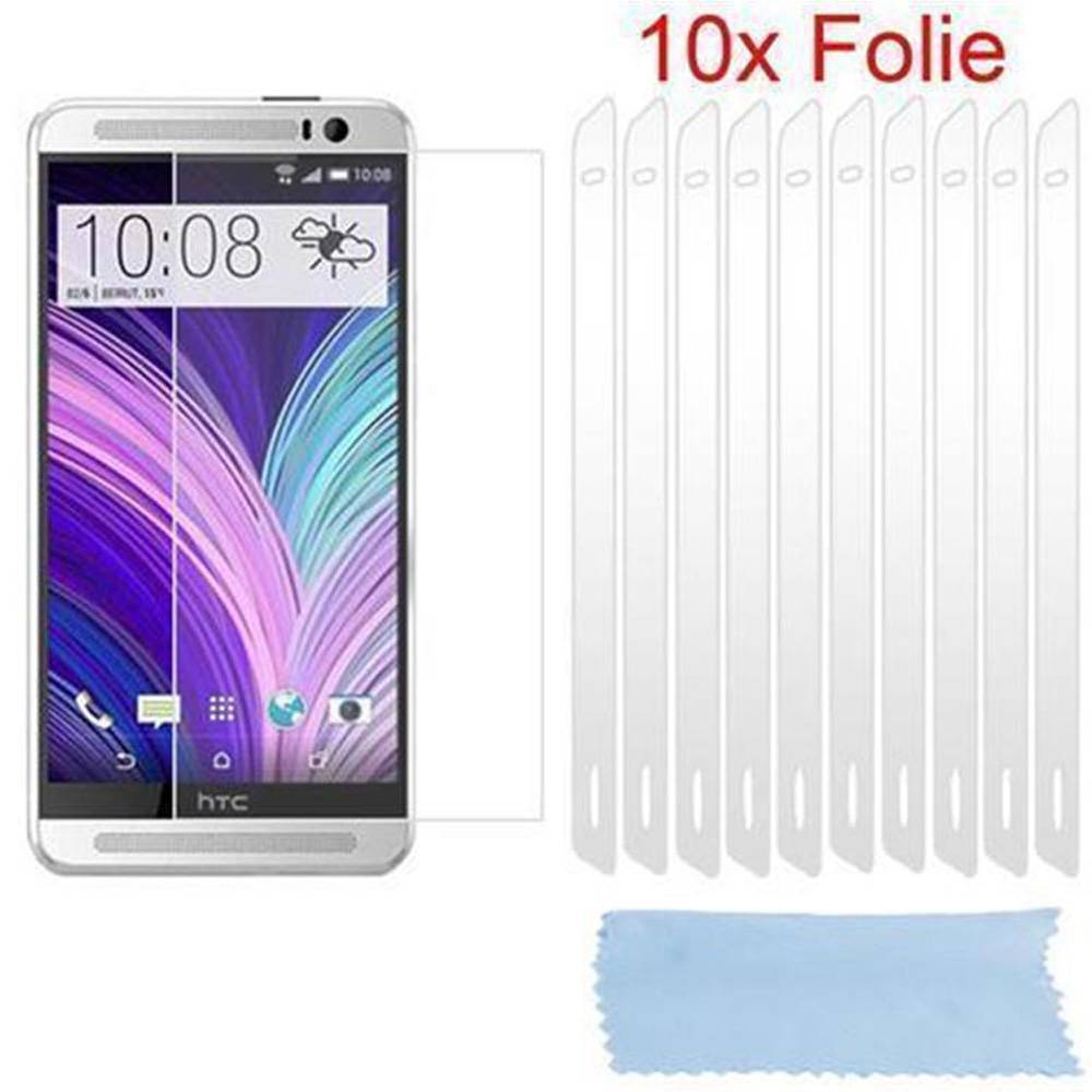 Cadorabo 10x Schutzfolie für HTC ONE M8 (2.Gen.) Display-Schutzfolien in Weiß hochtransparent