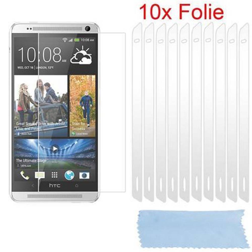 Cadorabo 10x Schutzfolie für HTC ONE MAX Display-Schutzfolien in Weiß hochtransparent
