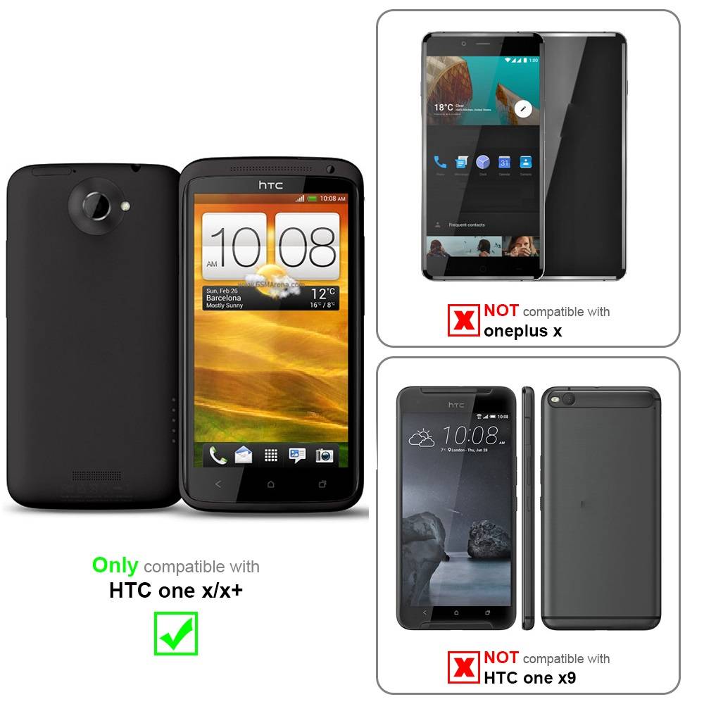 Cadorabo 10x Schutzfolie für HTC ONE “X“ Display-Schutzfolien in Weiß hochtransparent