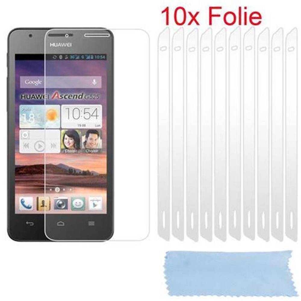 Cadorabo 10x Schutzfolie für Huawei ASCEND G525 / G520 Display-Schutzfolien in Weiß hochtransparent