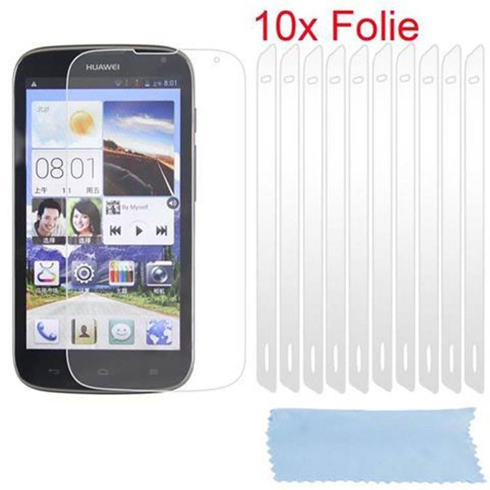 Cadorabo 10x Schutzfolie für Huawei ASCEND G610 Display-Schutzfolien in Weiß hochtransparent