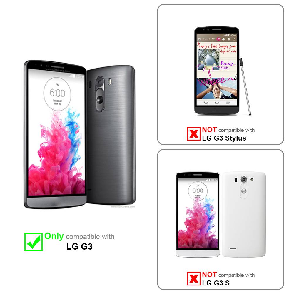 Cadorabo 10x Schutzfolie für LG G3 Display-Schutzfolien in Weiß hochtransparent