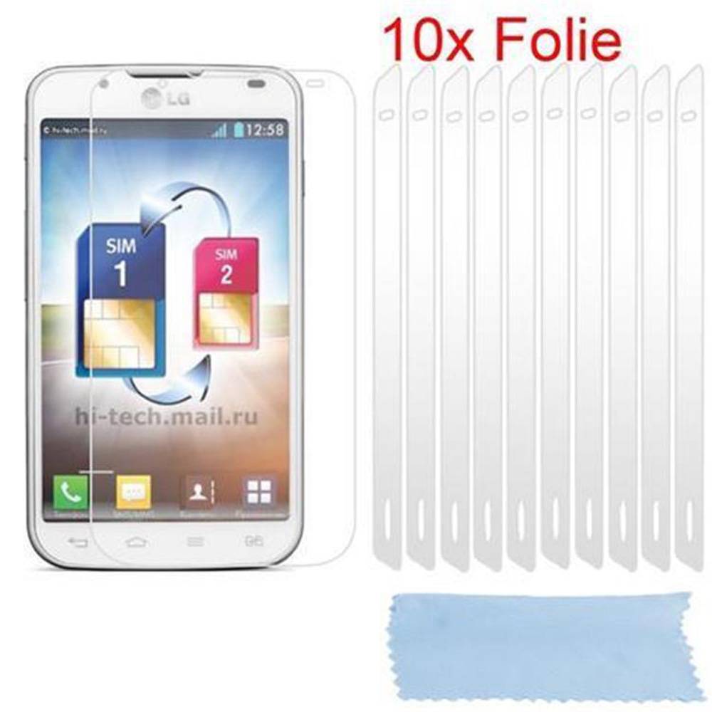 Cadorabo 10x Schutzfolie für LG OPTIMUS L5 II (2.Gen.) Display-Schutzfolien in Weiß hochtransparent