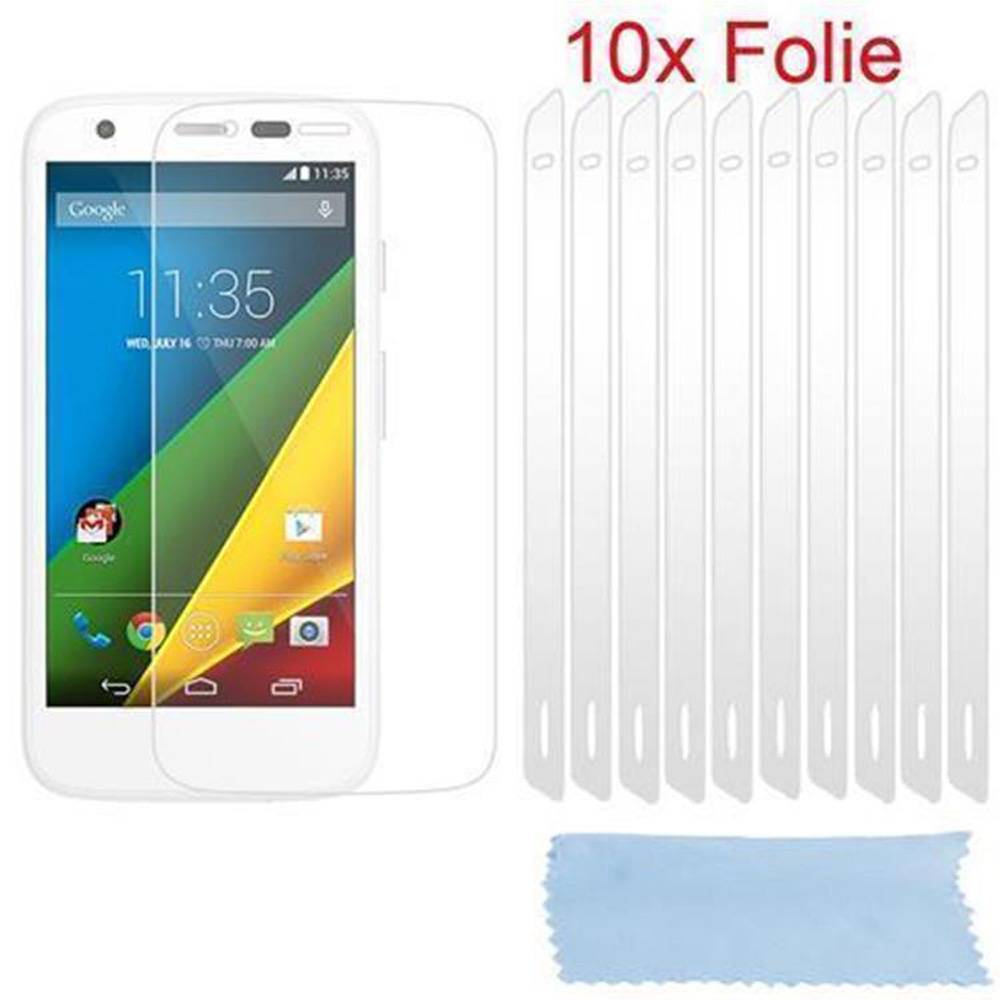 Cadorabo 10x Schutzfolie für Motorola MOTO G-DVX Display-Schutzfolien in Weiß hochtransparent