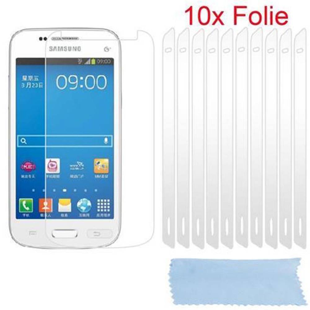 Cadorabo 10x Schutzfolie für Samsung Galaxy TREND 3 Display-Schutzfolien in Weiß hochtransparent