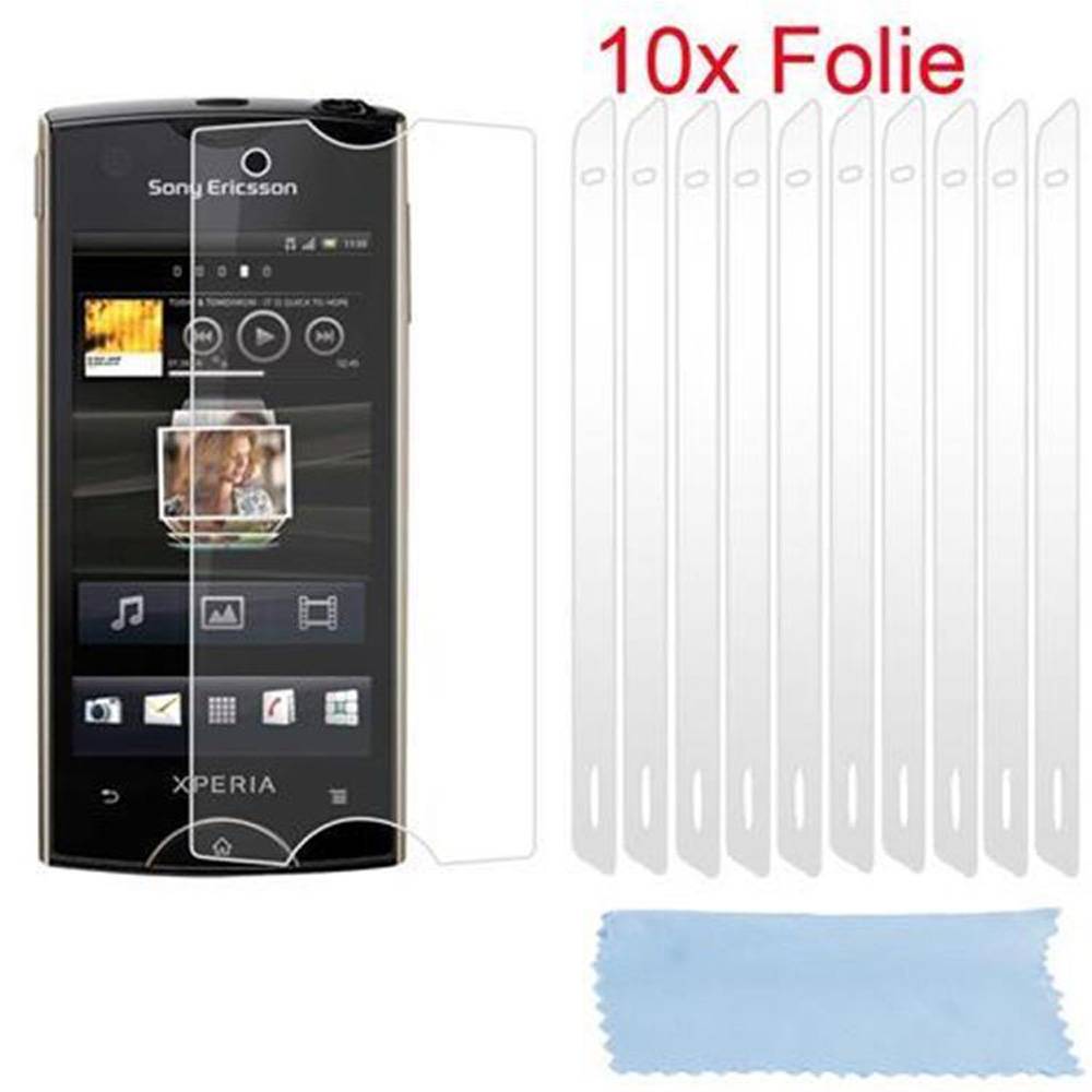 Cadorabo 10x Schutzfolie für Sony Xperia RAY Display-Schutzfolien in Weiß hochtransparent