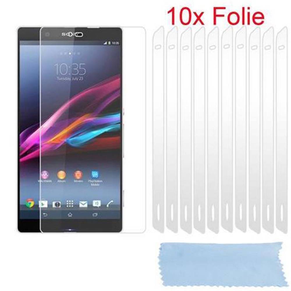 Cadorabo 10x Schutzfolie für Sony Xperia Z2 Display-Schutzfolien in Weiß hochtransparent