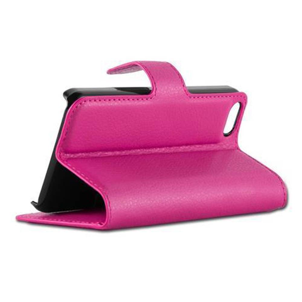Cadorabo Hülle für Apple iPhone 5 / 5S / SE 2016 Schutz Hülle in Pink Handyhülle Etui Case Cover Magnetverschluss