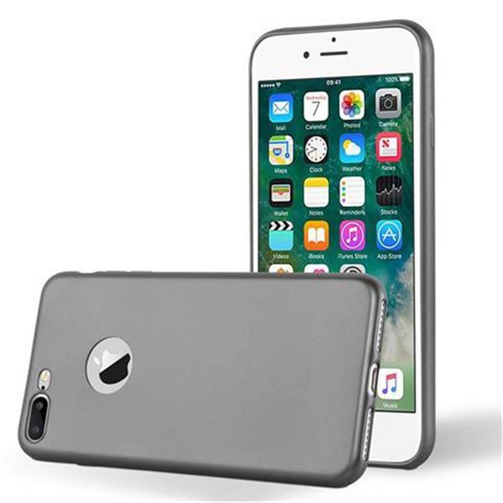 Cadorabo Schutzhülle für Apple iPhone 7 PLUS / 7S PLUS / 8 PLUS Hülle in Grau Handyhülle TPU Silikon Etui Cover Case