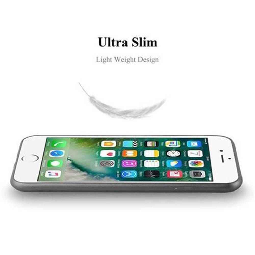 Cadorabo Schutzhülle für Apple iPhone 7 PLUS / 7S PLUS / 8 PLUS Hülle in Grau Handyhülle TPU Silikon Etui Cover Case