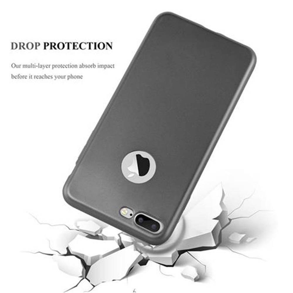 Cadorabo Schutzhülle für Apple iPhone 7 PLUS / 7S PLUS / 8 PLUS Hülle in Grau Handyhülle TPU Silikon Etui Cover Case