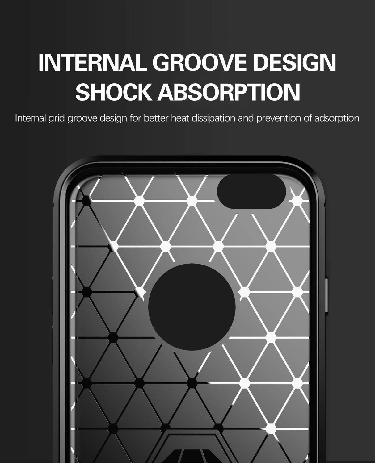 Cadorabo Hülle für Apple iPhone 6 / 6S in Schwarz Schutzhülle TPU Case Cover Etui Handyhülle
