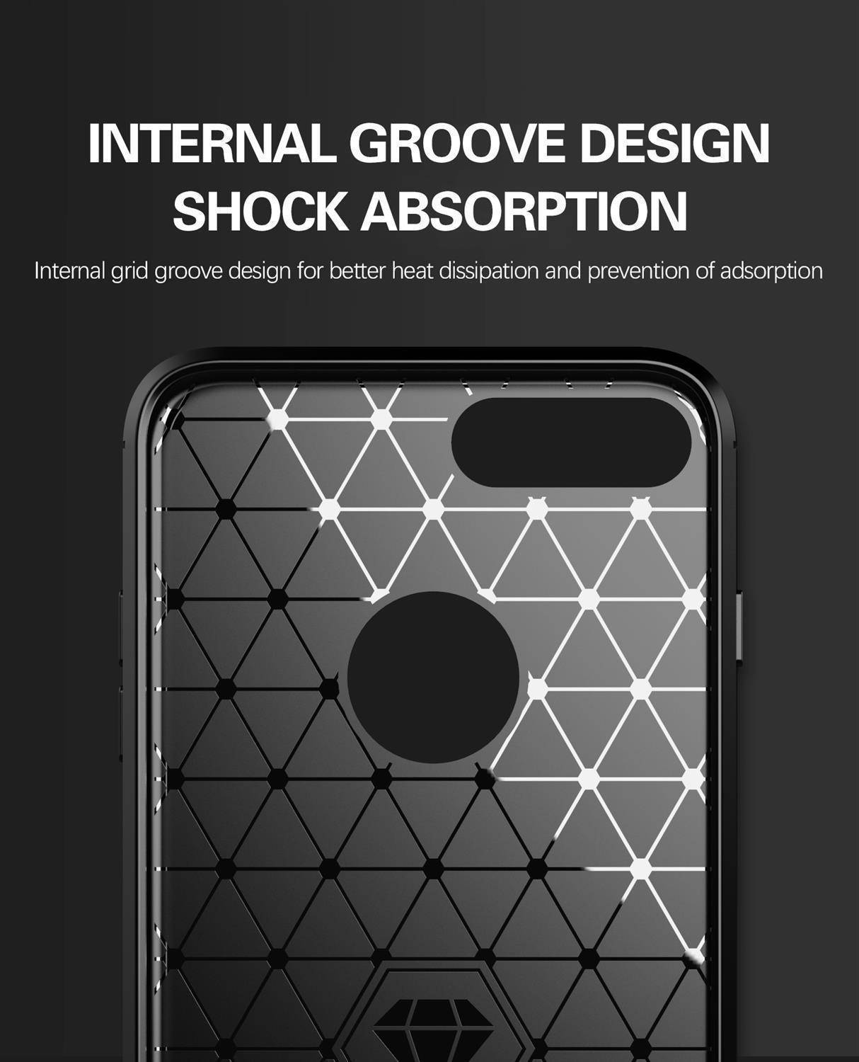 Cadorabo Hülle für Apple iPhone 7 PLUS / 7S PLUS in Schwarz Schutzhülle TPU Case Cover Etui Handyhülle