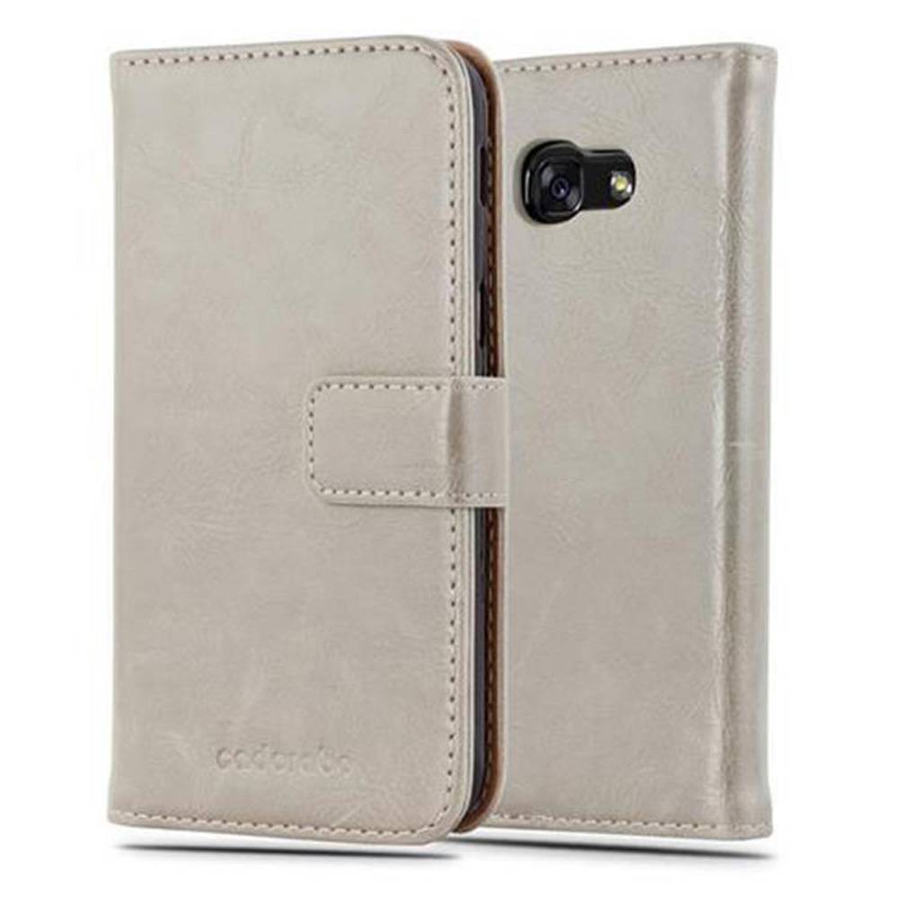 Cadorabo Hülle für Samsung Galaxy A3 2017 Schutzhülle in Braun Handyhülle Book Tasche Case Etui Luxury