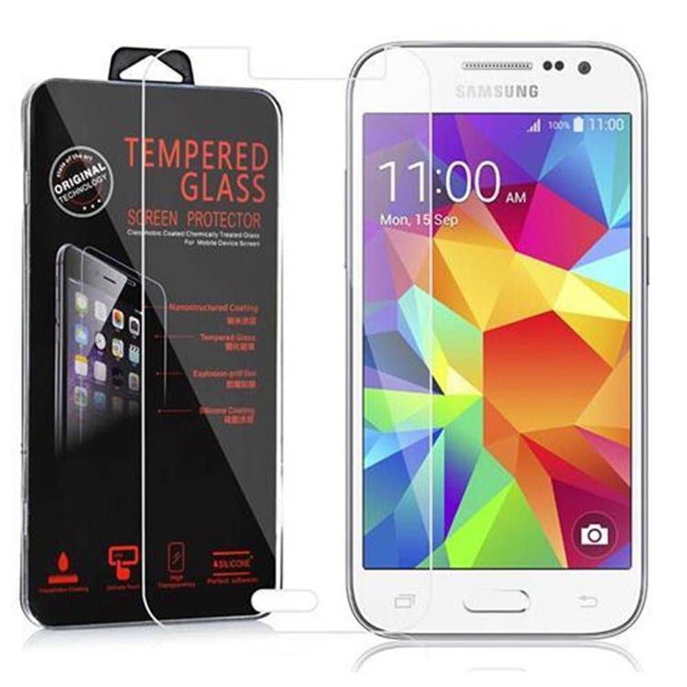 Cadorabo Panzer Folie für Samsung Galaxy CORE PRIME Schutzfolie in Transparent Gehärtetes Tempered Display-Schutzglas