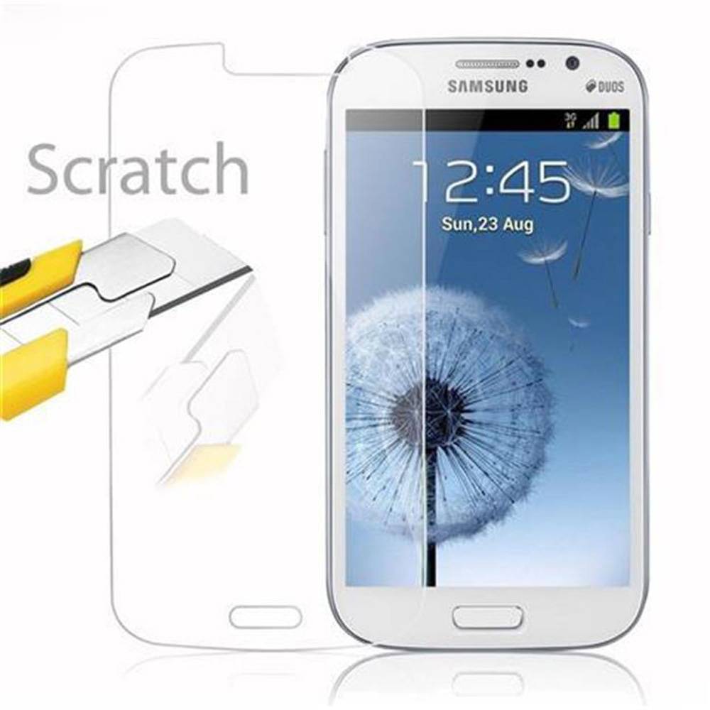 Cadorabo Panzer Folie für Samsung Galaxy GRAND DUOS / GRAND NEO Schutzfolie in Transparent Gehärtetes Tempered