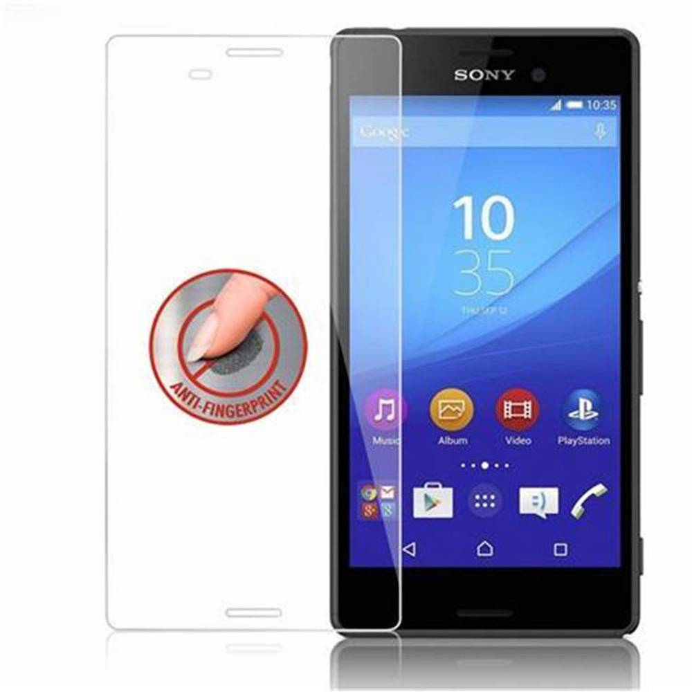 Cadorabo Panzer Folie für Sony Xperia M4 / M4 AQUA Schutzfolie in Transparent Gehärtetes Tempered Display-Schutzglas
