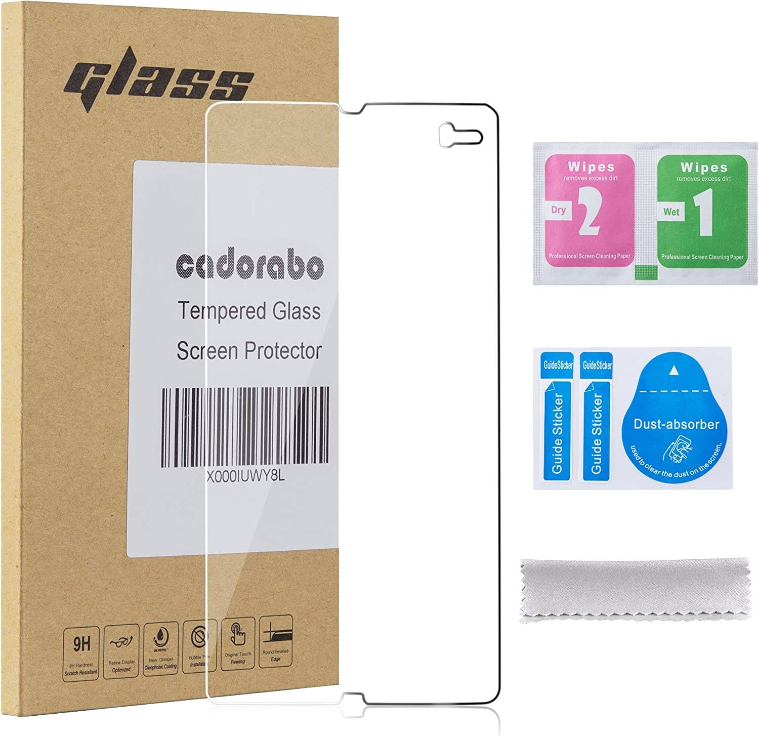 Cadorabo Panzer Folie für Sony Xperia Z (1.Gen. L36h) Schutzfolie in Transparent Gehärtetes Tempered Display-Schutzglas