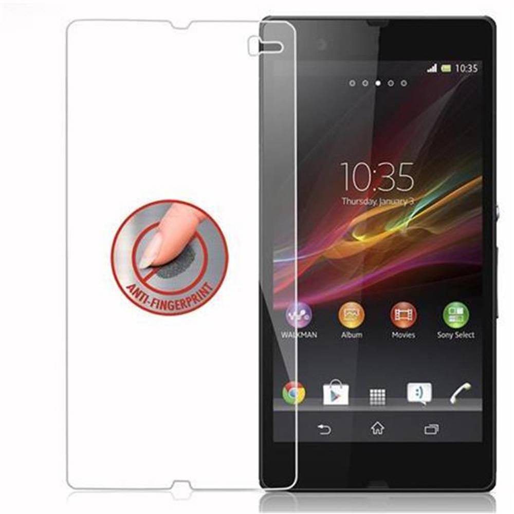 Cadorabo Panzer Folie für Sony Xperia Z (1.Gen. L36h) Schutzfolie in Transparent Gehärtetes Tempered Display-Schutzglas